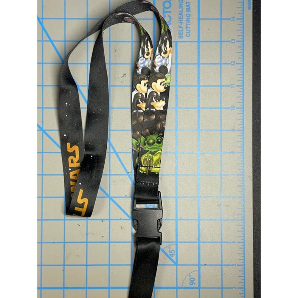 Disneyland Star Wars Pin Lanyard Black Luke Leia Darth Vader Yoda Boba Fett